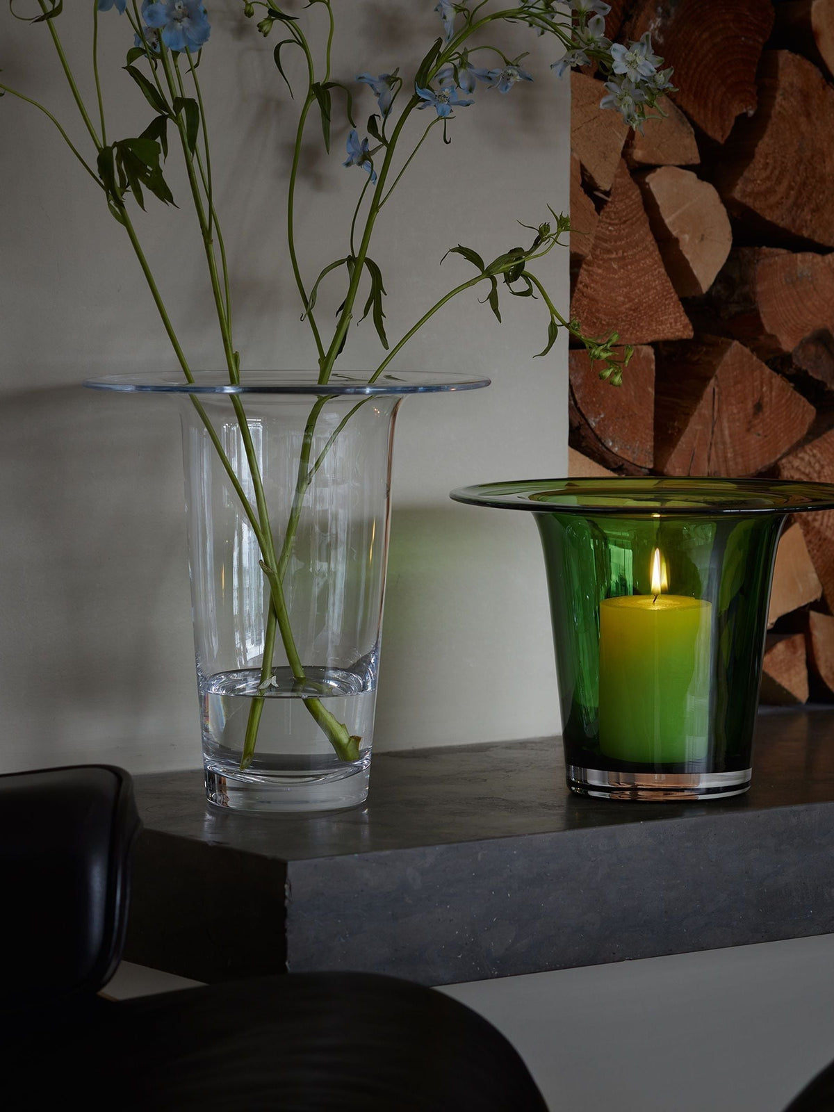 LSA International Fern Green Victoria Vase Lantern 19cm, UK version