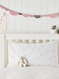 The White Company Sleepy Bunny pink bed linen set single (British brand)