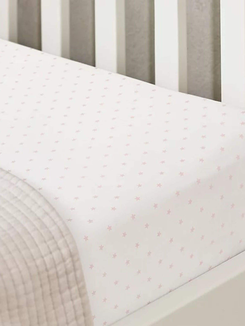 The White Company Pink Star Fitted Sheet (British brand)