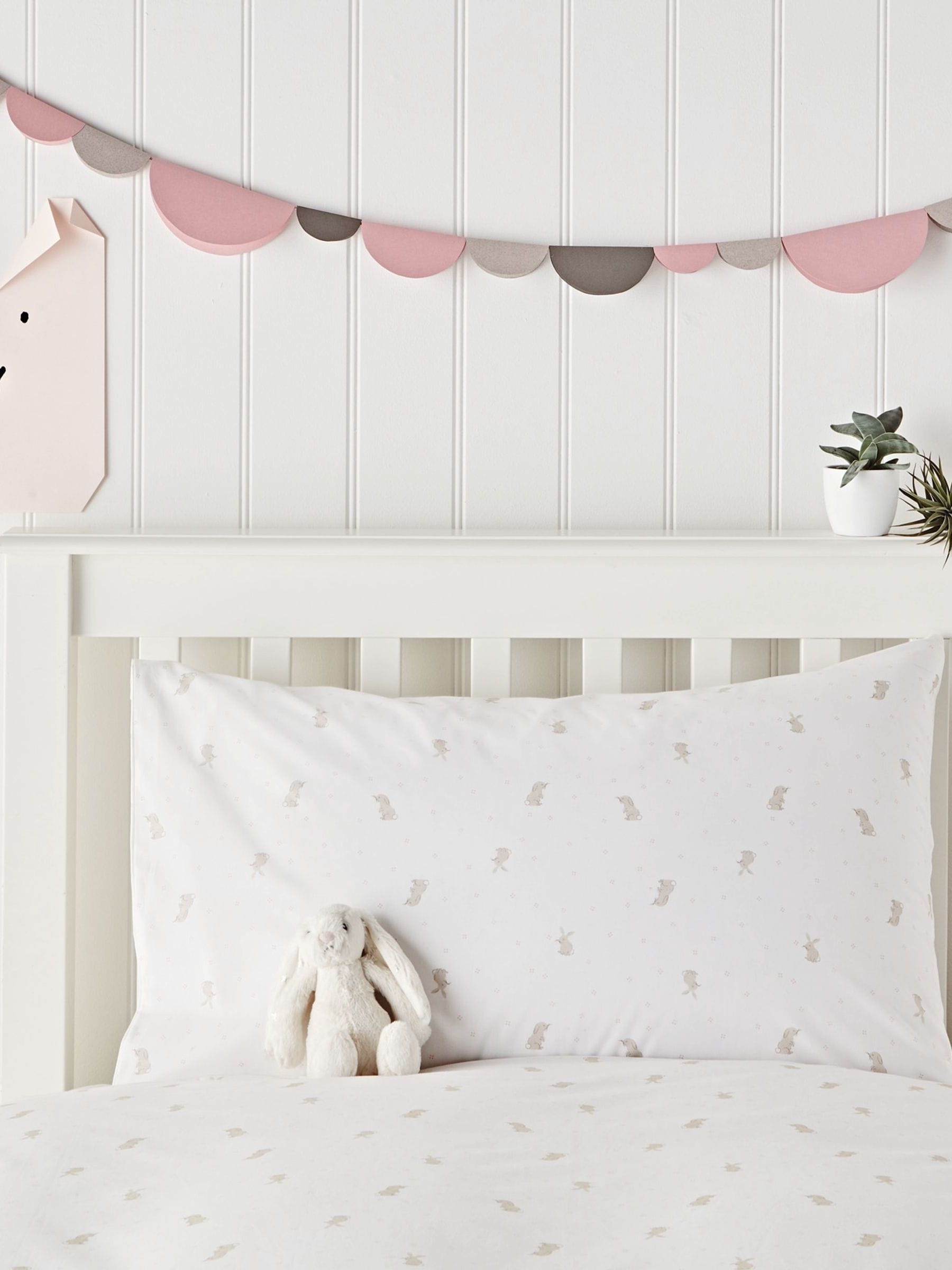 The White Company Sleepy Bunny pink bed set (British brand)