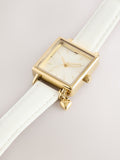 Ecru Square Heart Charm Watch 2.5cm square - British product