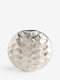 Silver metal scalloped vase 29cm height (British brand)