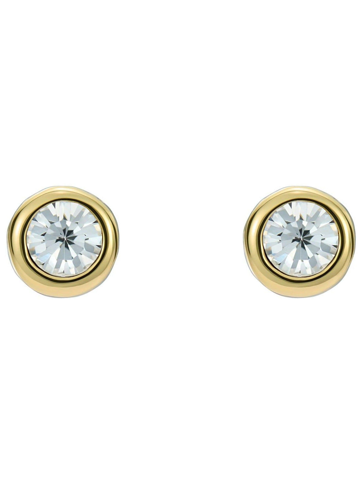 Ted Baker gold tone clear crystal stud earrings 0.4cm (British brand)
