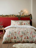 Woodland animals plush Christmas duvet cover set - British product