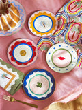 Eleanor Bowmer White Electric Coast Icon Cake Plates Set of 4 - British product