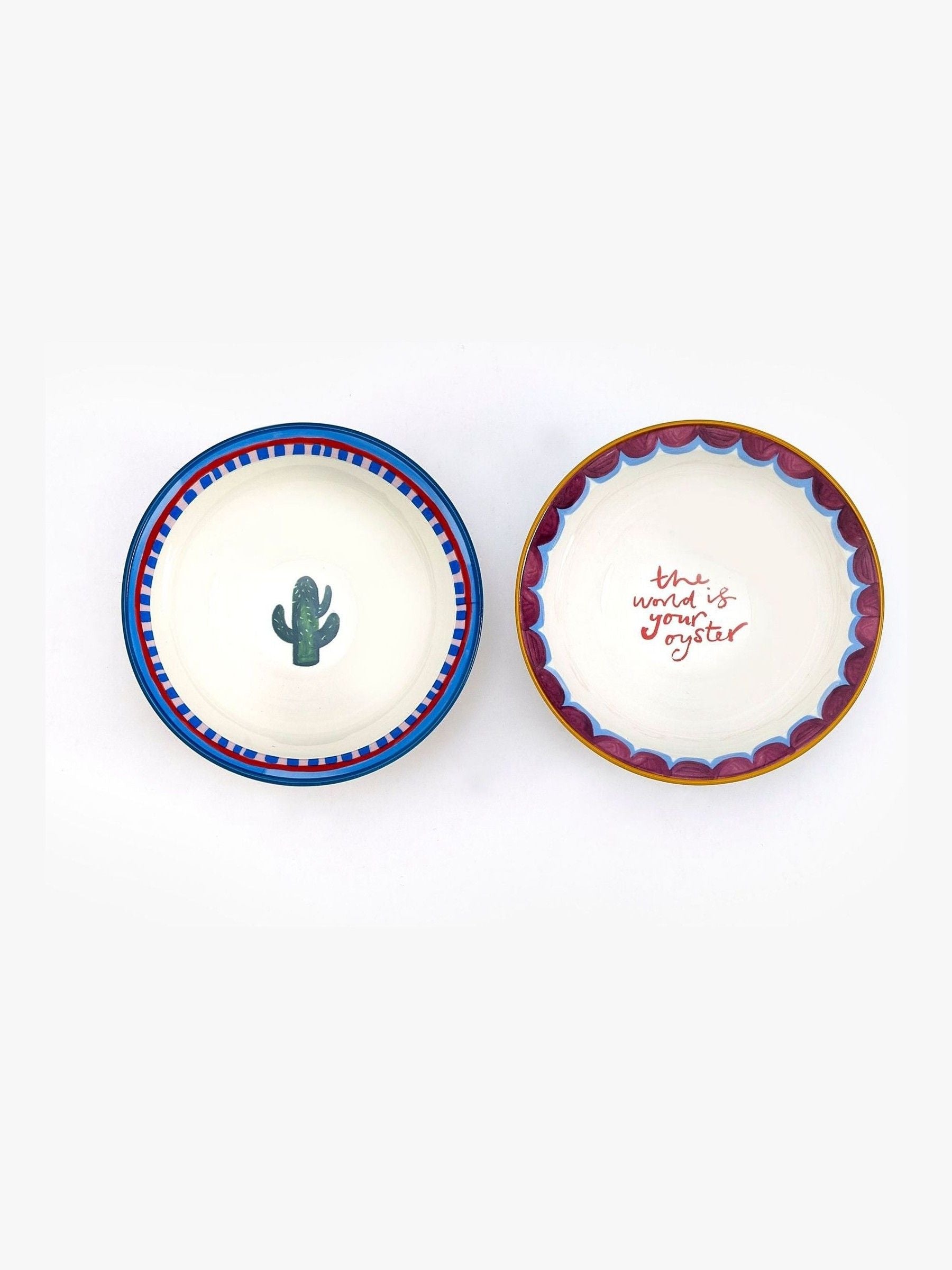Eleanor Bowmer cactus oyster nibble bowls set of 2 - British product