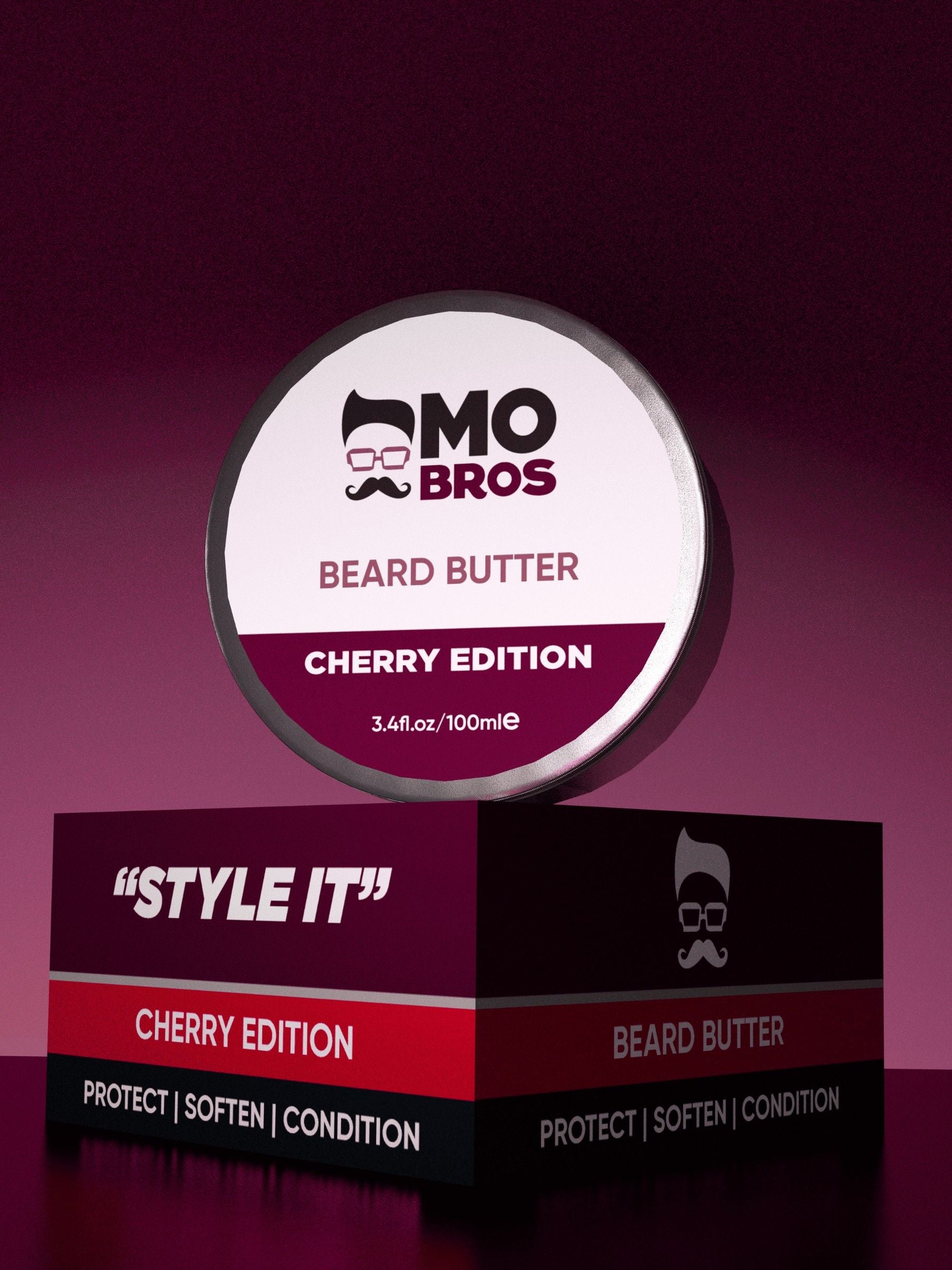 Mo Bros beard butter black cherry 100ml, imported from the UK