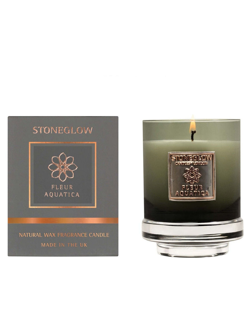 Stoneglow Fleur Aquatica Metallique scented candle (British brand)