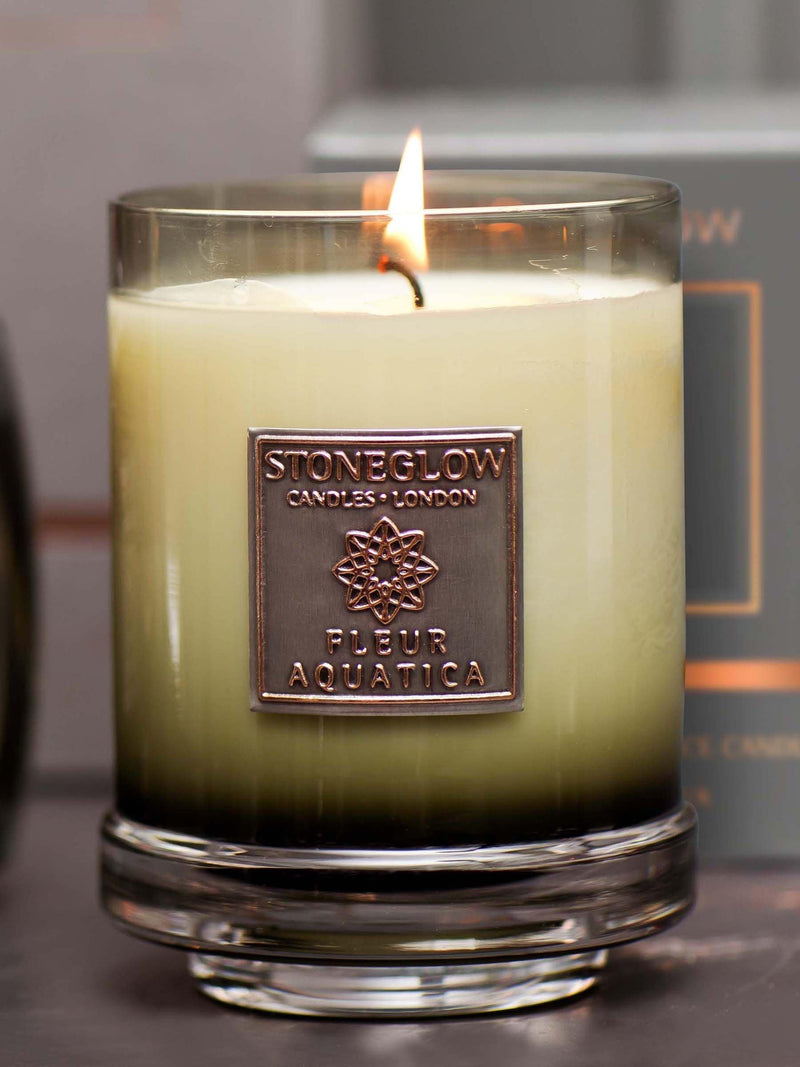 Stoneglow Fleur Aquatica Metallique scented candle (British brand)