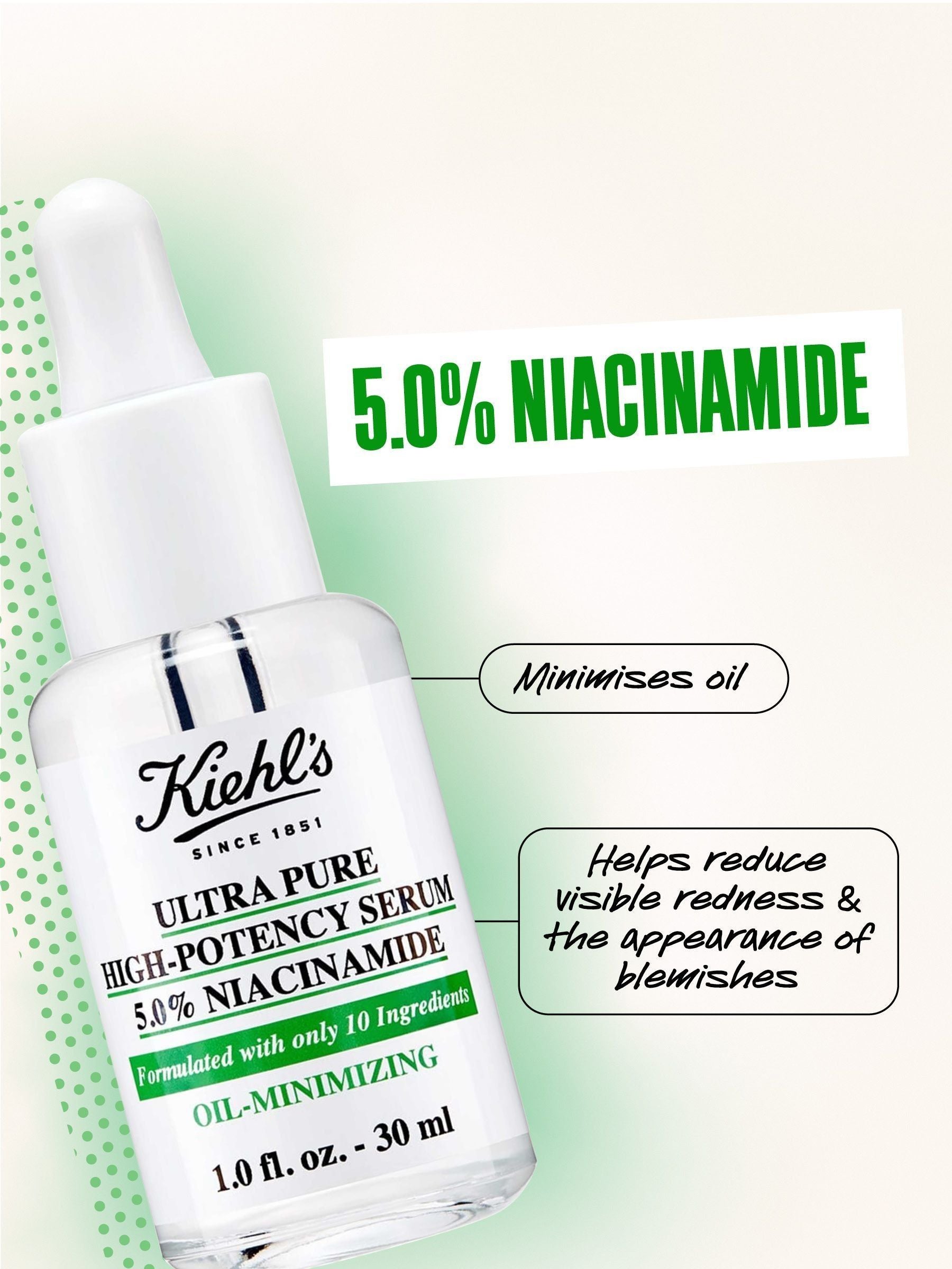 Kiehls 5% Niacinamide Oil-Minimizing Facial Serum 30ml, UK version