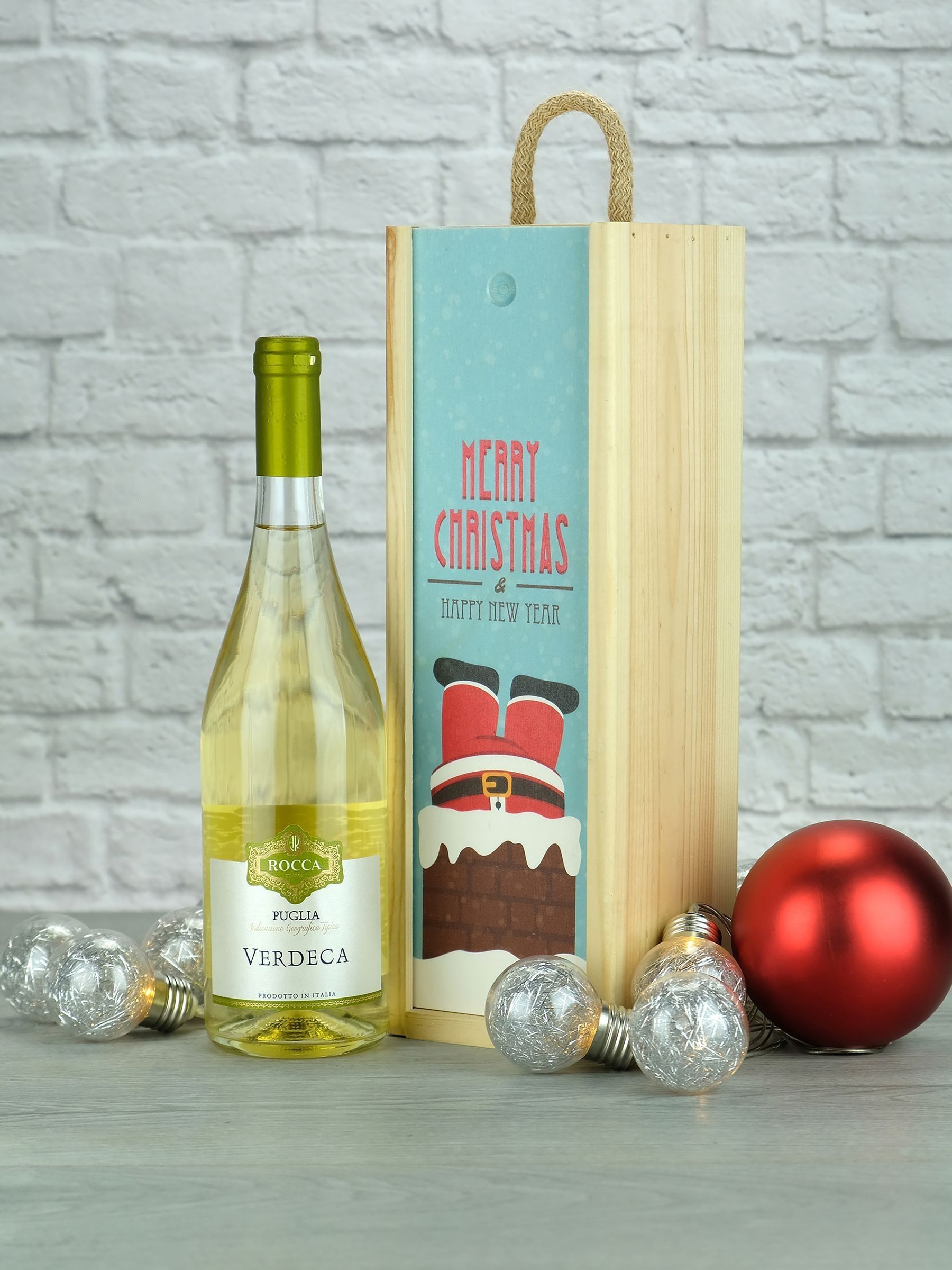 LeBonVin Merry Christmas Italian Verdeca Boxed Gift
