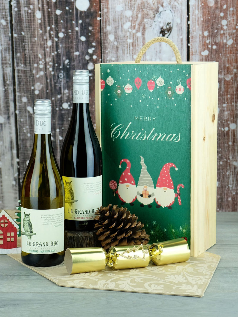 LeBonVin French Wine Duo Merry Christmas Boxed Gift