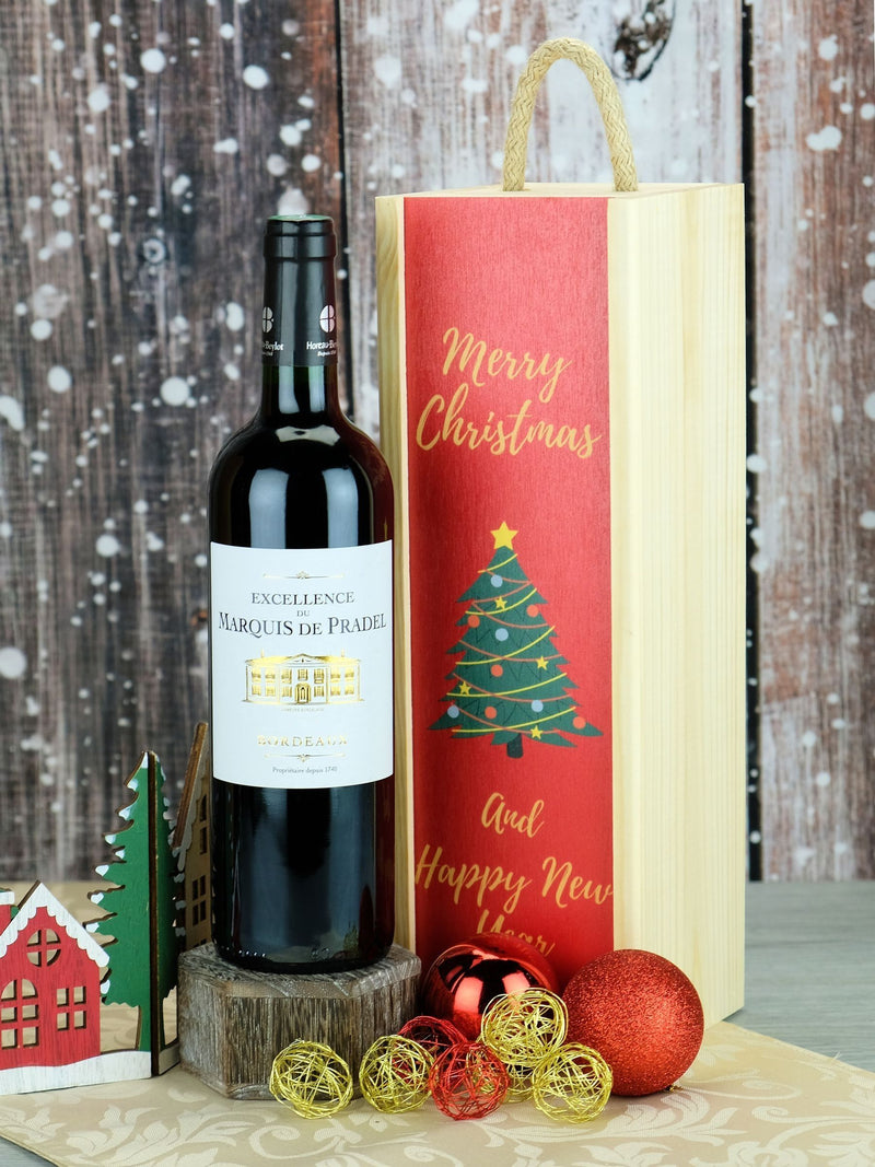 LeBonVin Bordeaux Merry Christmas Boxed Wine Gift