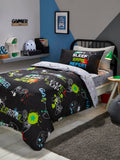 Bedlam Black Game Glow in the Dark Duvet Cover Set