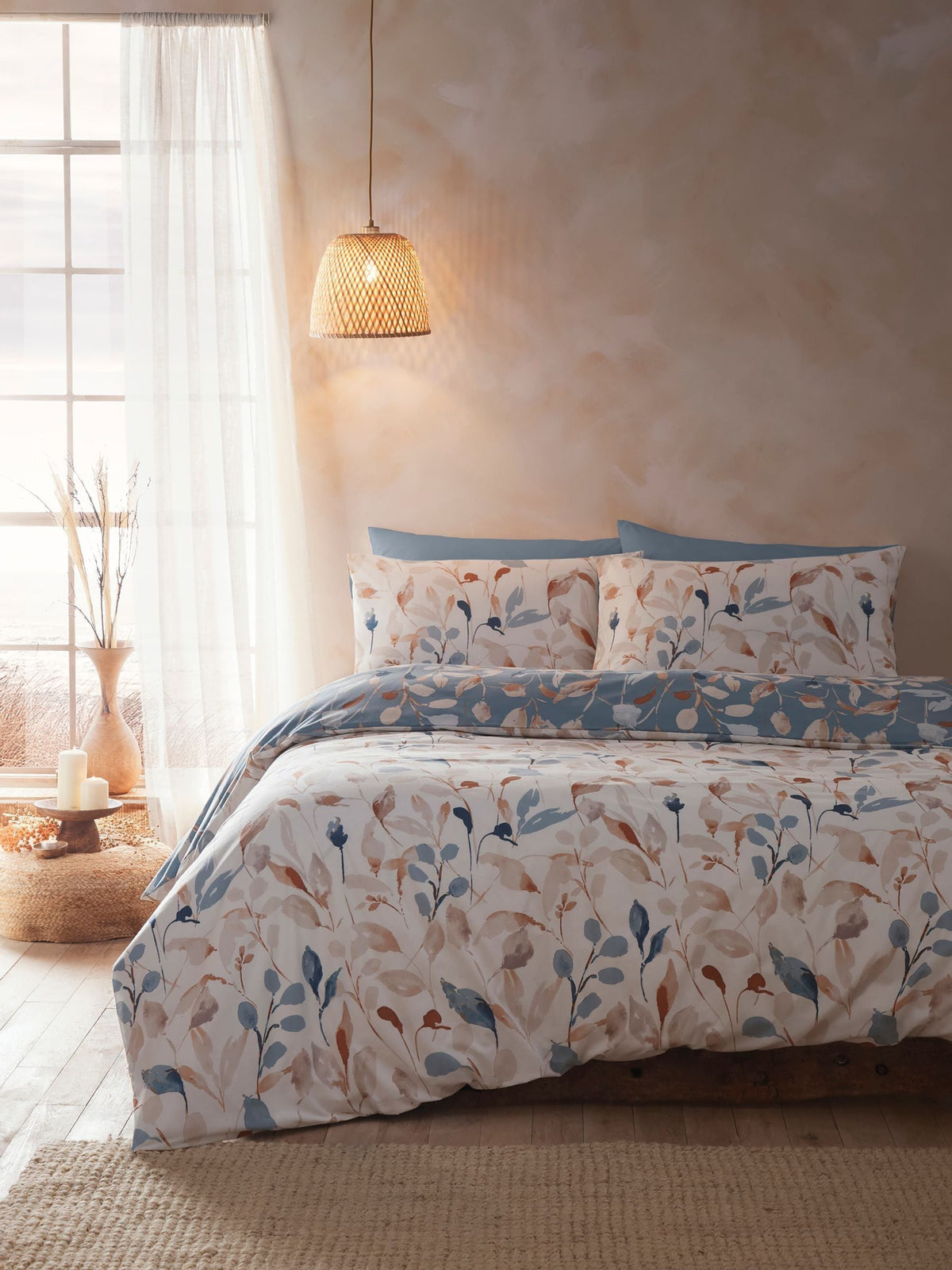 Drift Home Anya Blue duvet cover set - British product