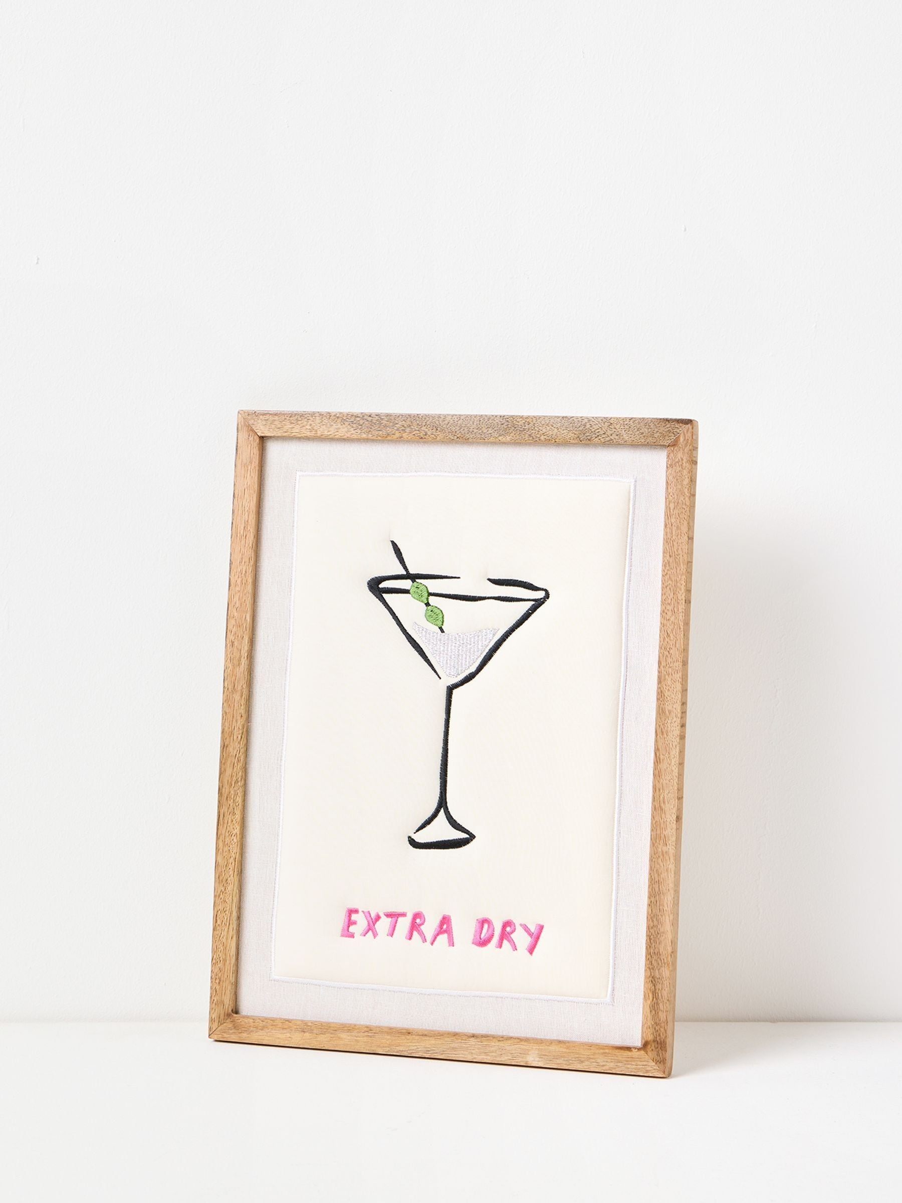 Oliver Bonas Multi Extra Dry Embroidered Framed Wall Art