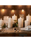 Lights4fun TruGlow bronze ombre LED pillar candle trio 15cm, UK version