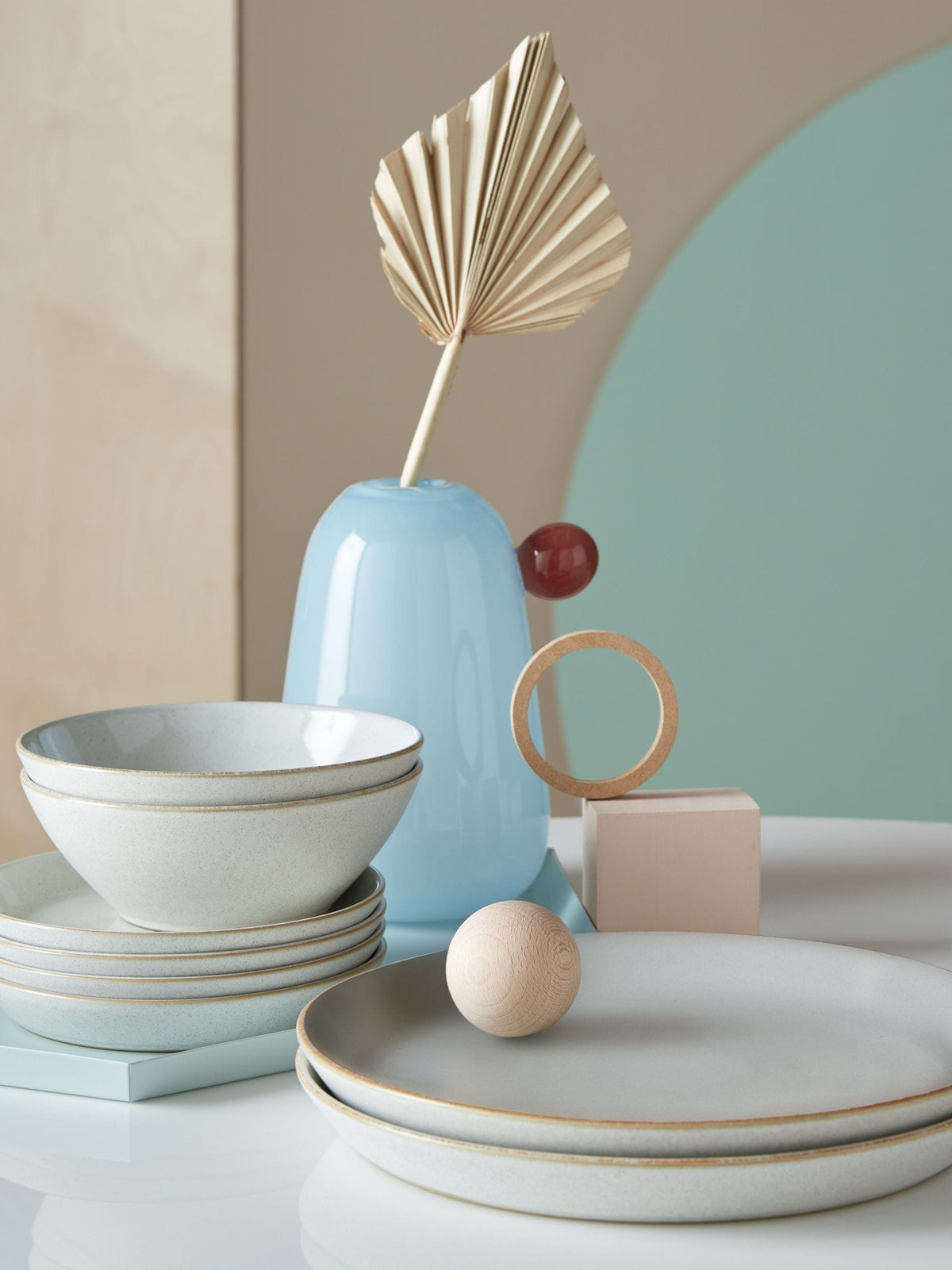Denby Cream Impression 12-piece tableware set - British product