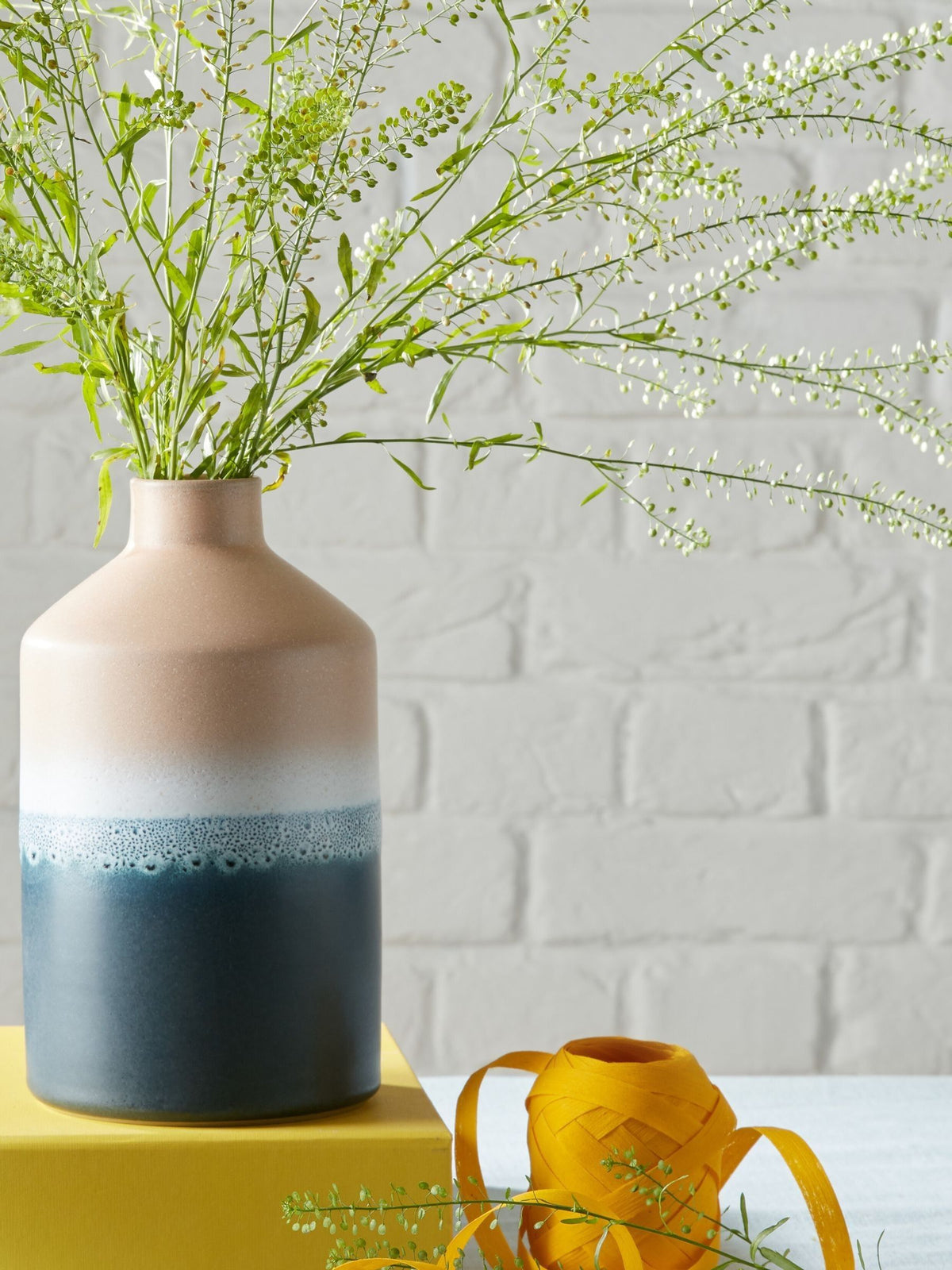 Denby Pink Mineral Blush Large Bottle Vase