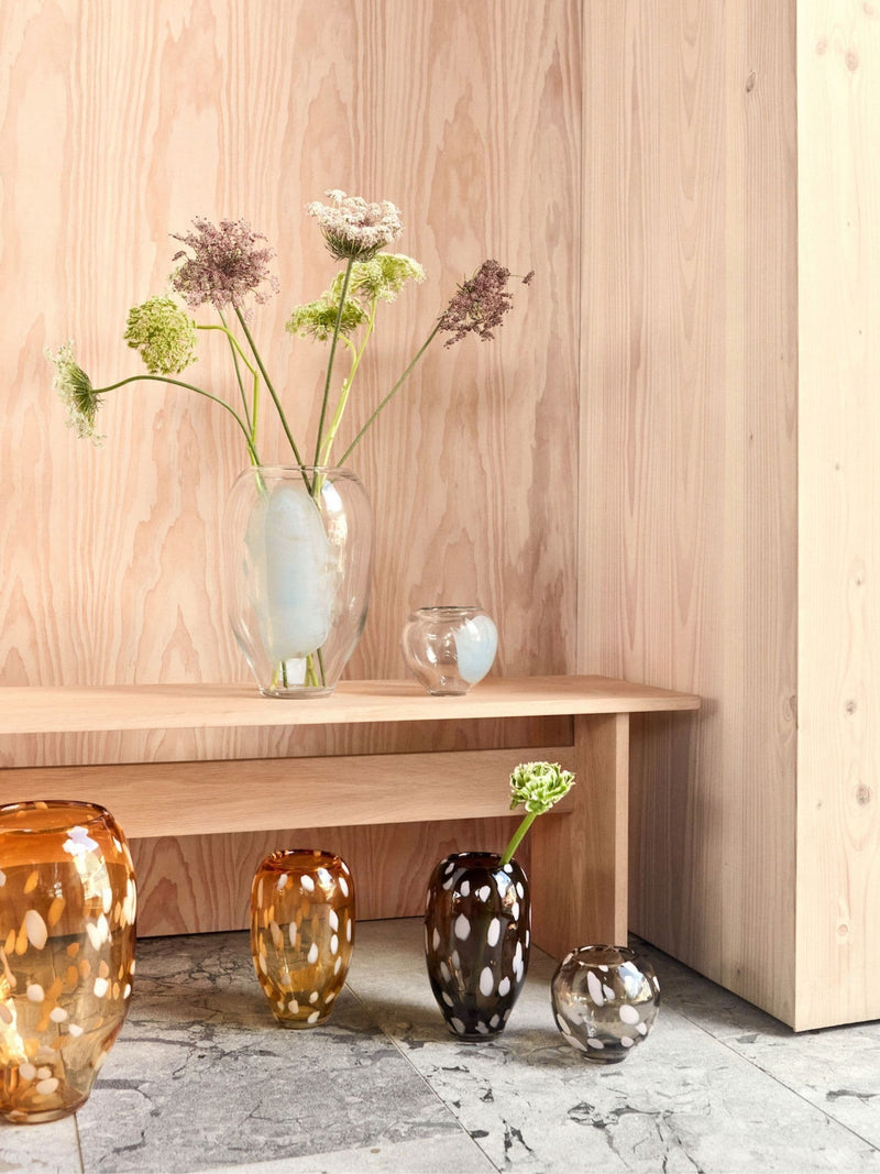 OYOY Living Smoke Jali vase 14 cm, imported from the UK