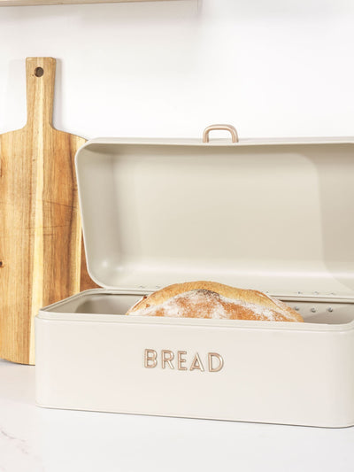 Salter Oatmeal Pebble Bread Bin 42cm x 23cm x 16.5cm