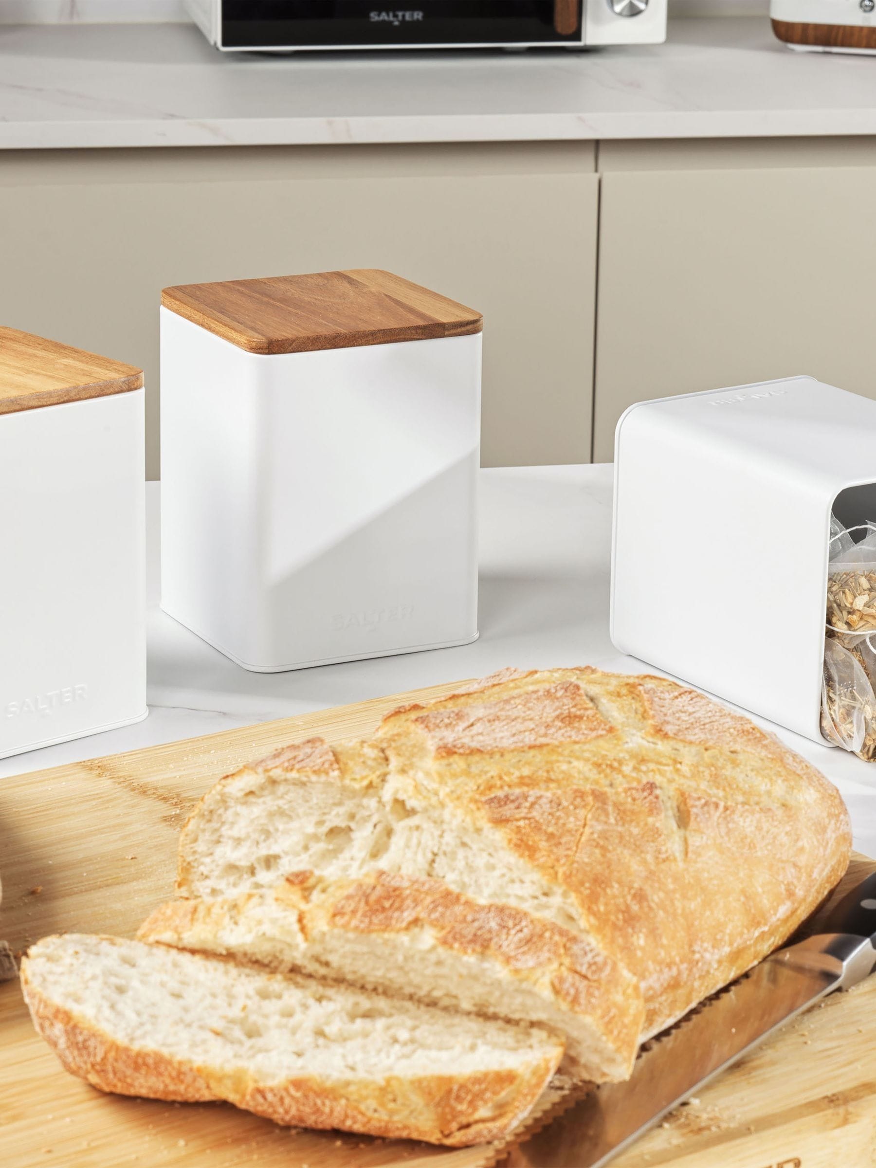 Salter White Toronto Countertop Storage Set (British brand)