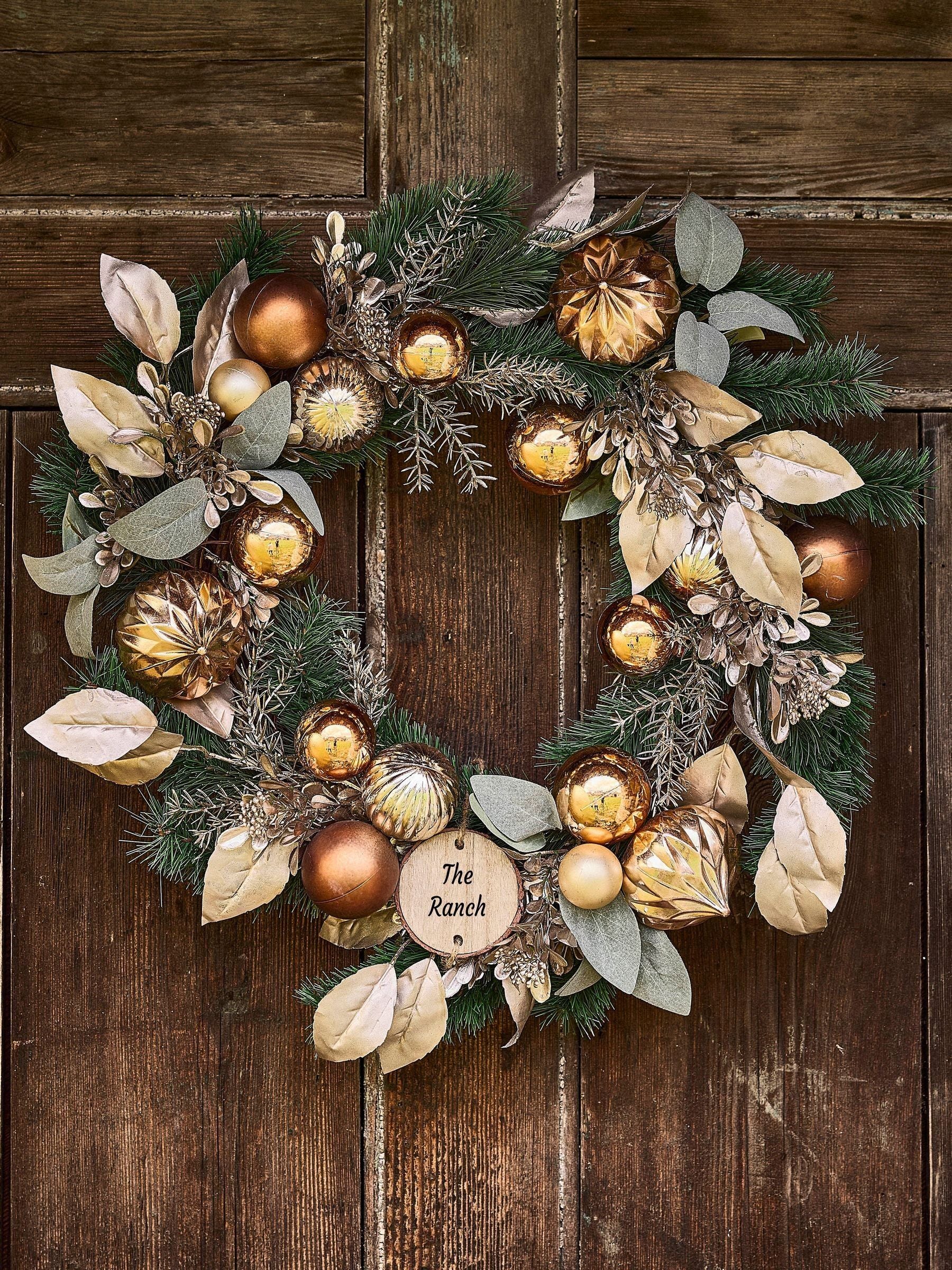 Personalised Metallic Magic Bauble Wreath by Dibor