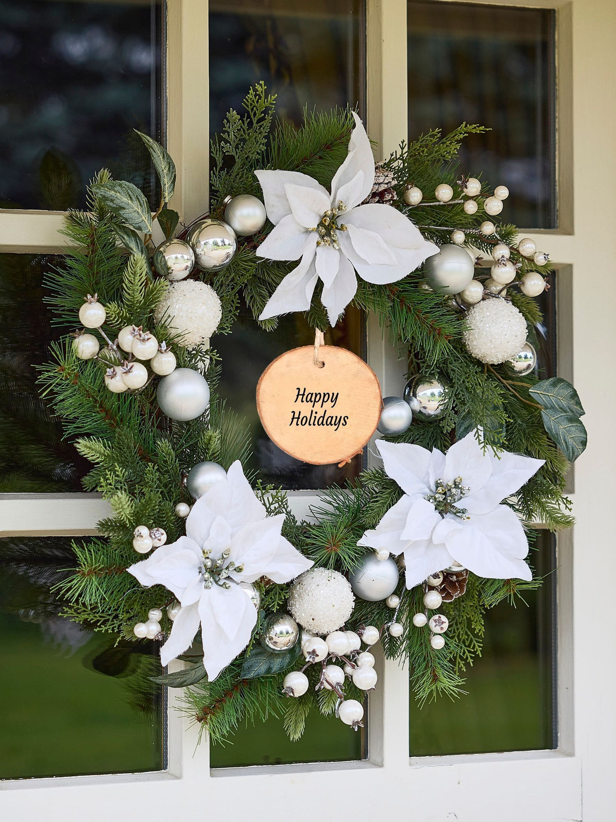 Dibor Personalised Christmas Wreath 55cm, imported from the UK