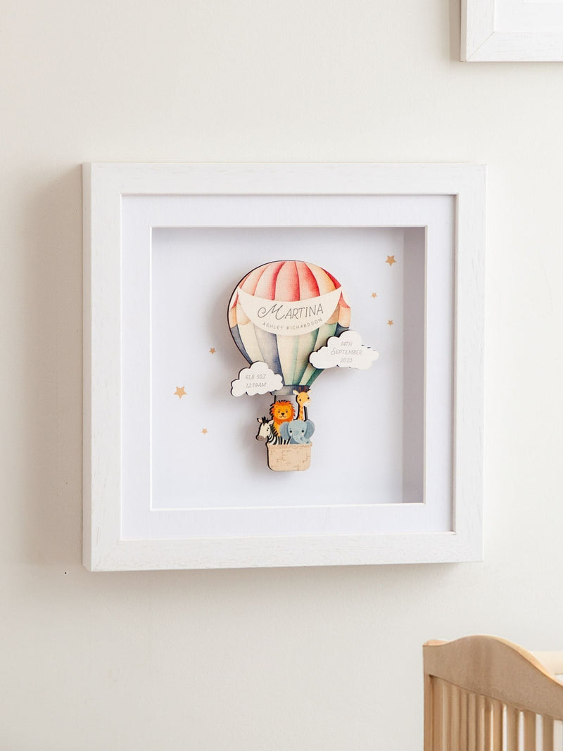 No Ordinary Gift hot air balloon keepsake print 25x25cm, UK version