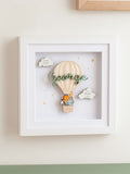 Hot Air Balloon Keepsake Print with Cut-Out Name by No Ordinary Gift