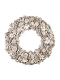 Dibor White Giant Snowy Meadow Wreath 50cm - British product