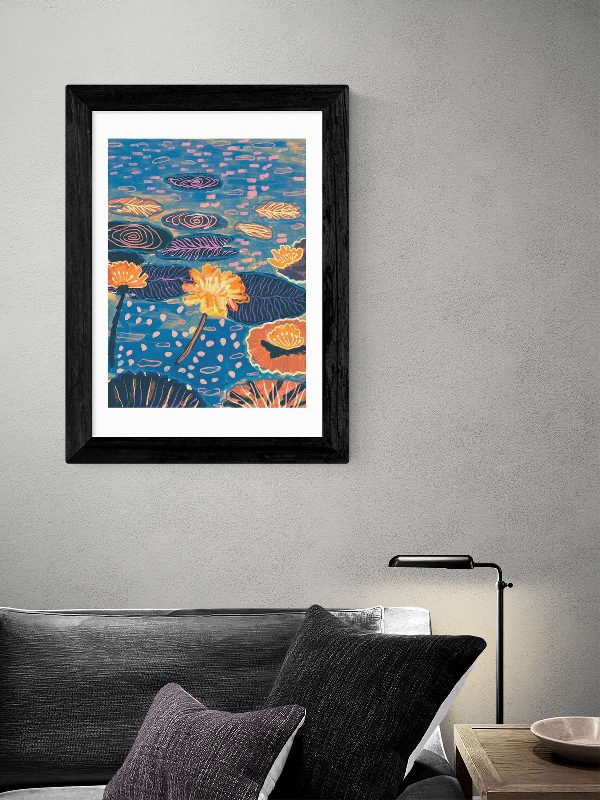 East End Prints Black Magic Pond Framed Print Wall Art by Alisa Galitsyna