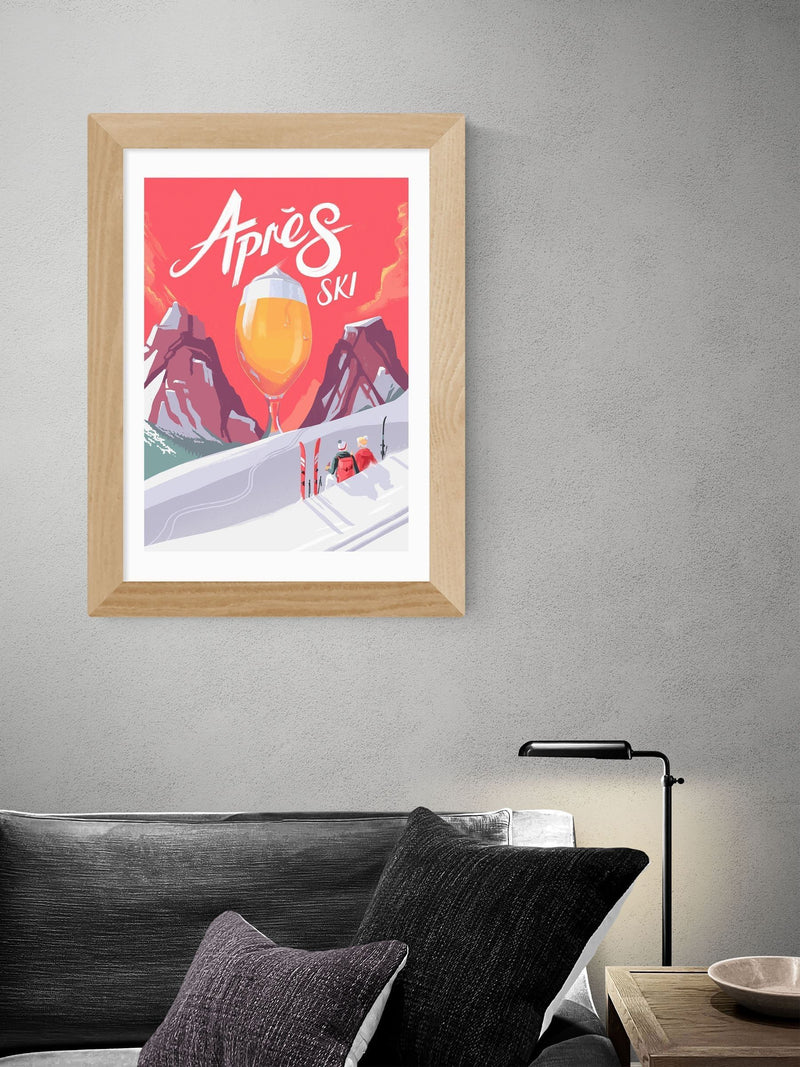 East End Prints Oak Apres Ski framed wall art - British product
