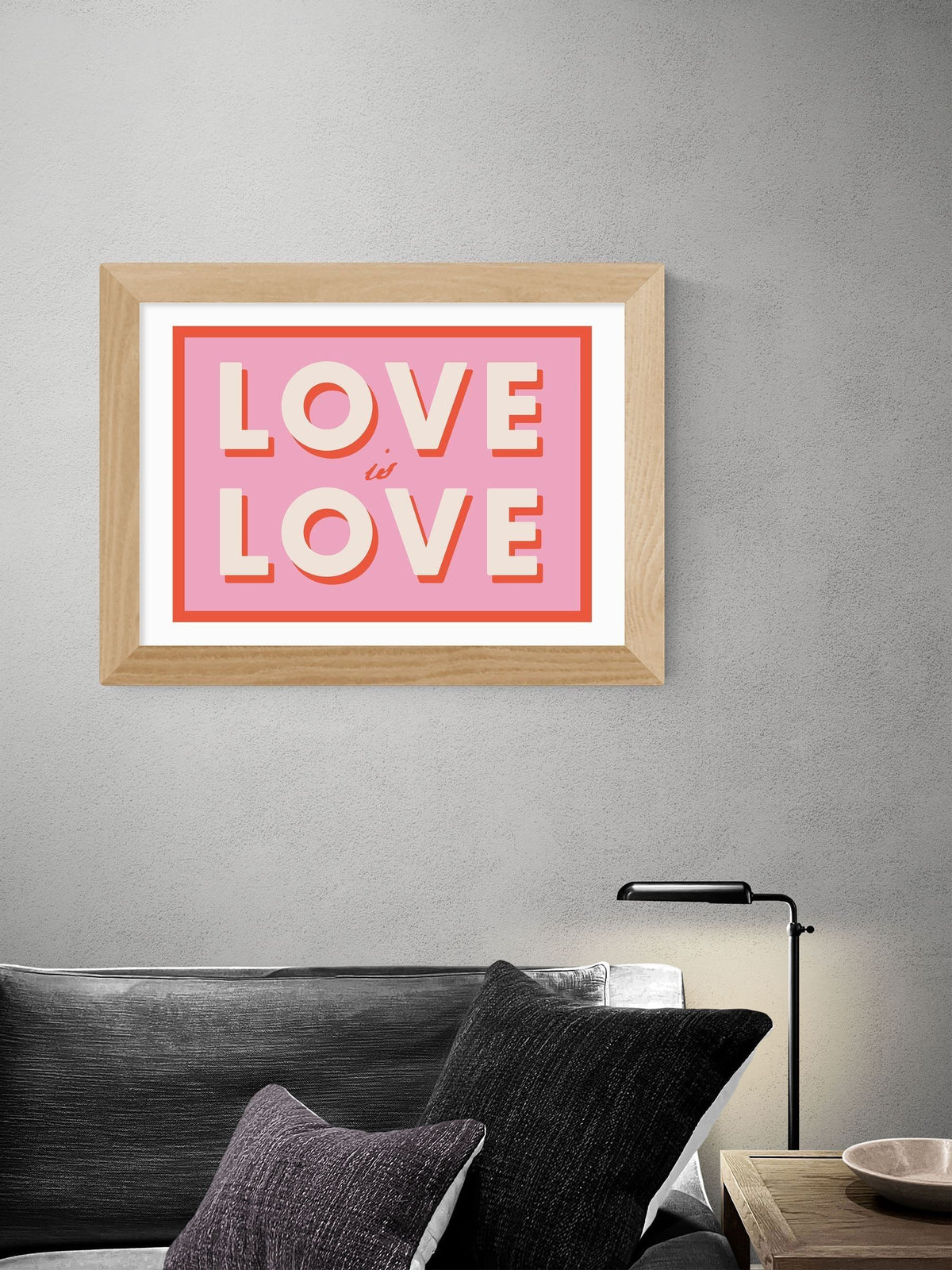 Minimalist Pink Typography Wall Art Print on Archival Paper