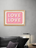 Minimalist Pink Typography Wall Art Print on Archival Paper