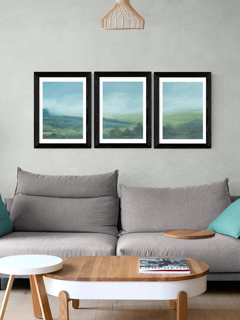 East End Prints Black Devon Triptych wall art - British product