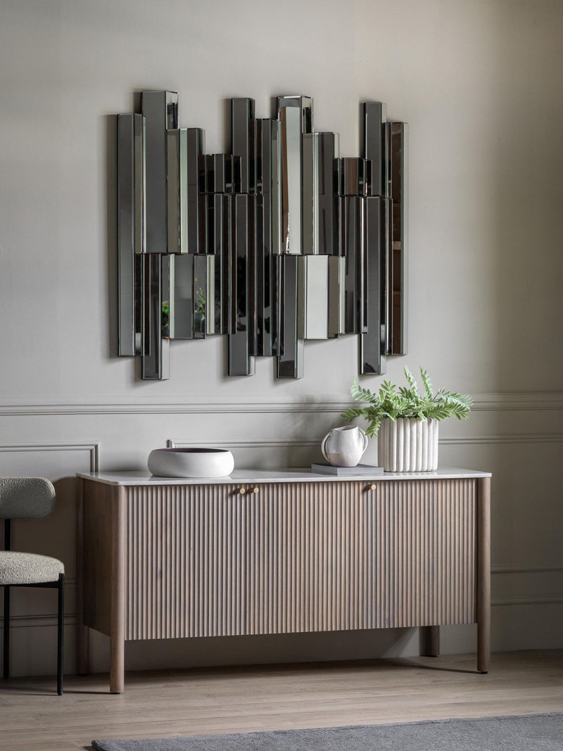 Gallery Home Silver Dalton decorative wall mirror 115cm x 100cm, UK version