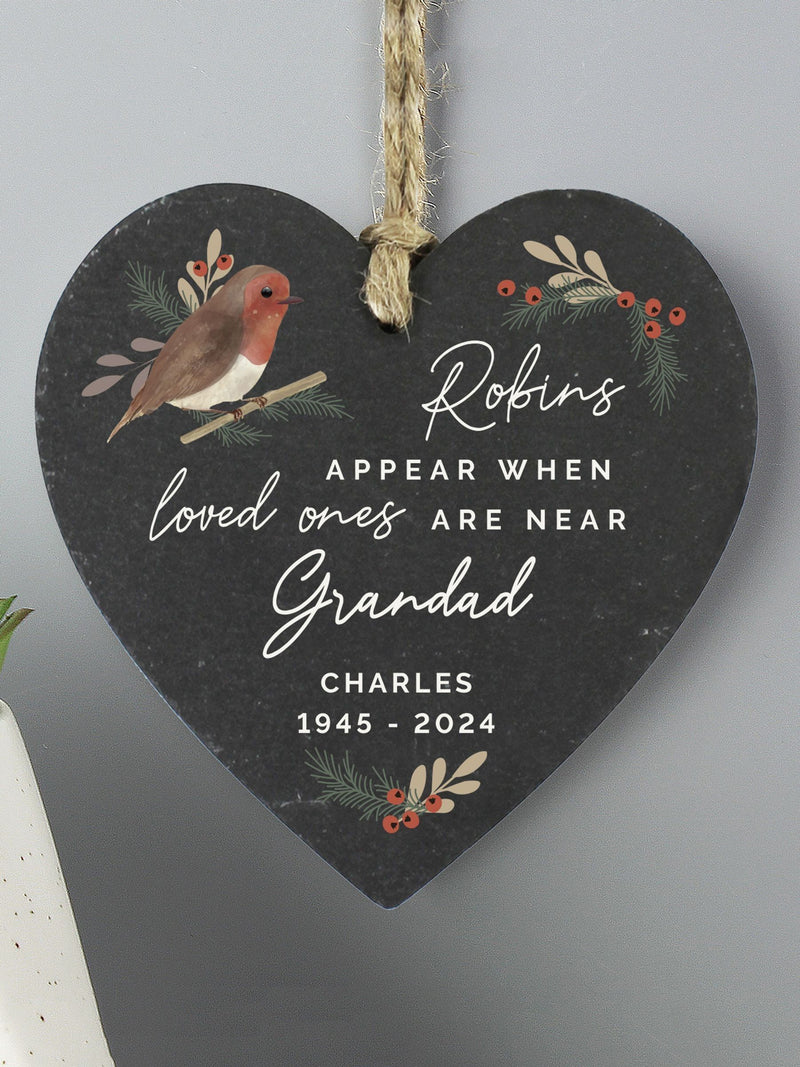 PMC personalised memorial slate with Robins quote, imported from the UK