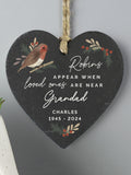 PMC personalised memorial slate with Robins quote, imported from the UK