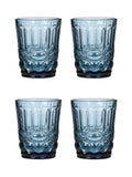 Dibor blue embossed tumbler glasses 4 Pack - British product