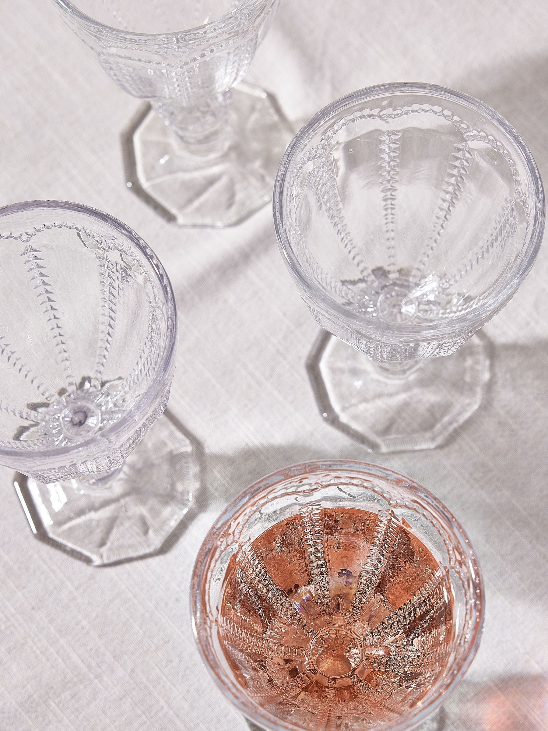Dibor Clear Bella Perle wine glasses 4 pack - British product