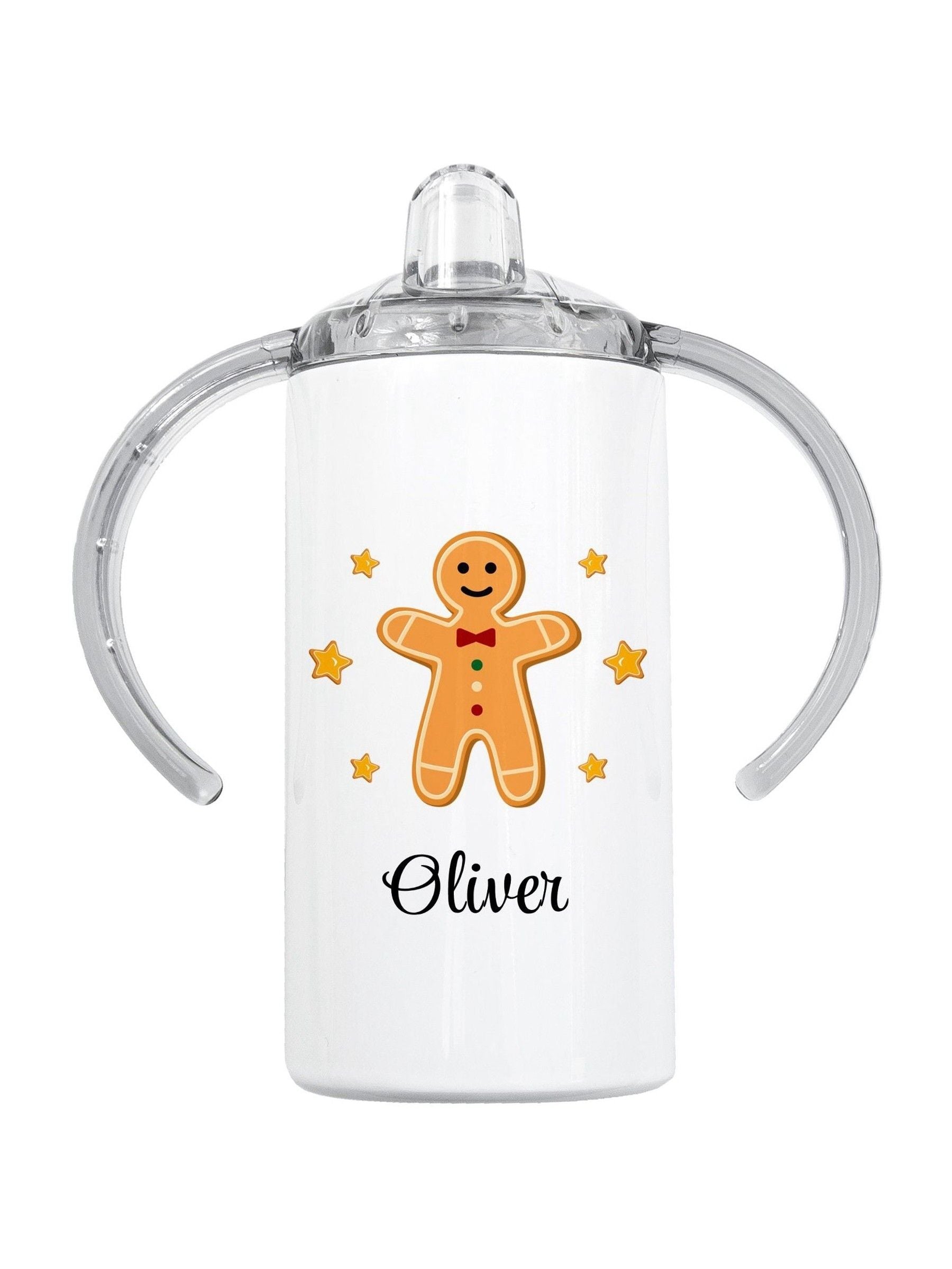 Treat Republic personalised gingerbread kids sippy cup 400ml (British brand)