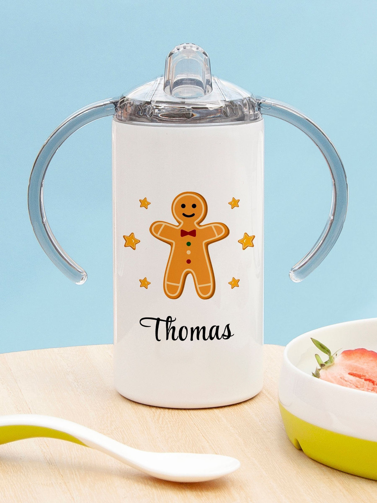 Treat Republic personalised gingerbread kids sippy cup 400ml (British brand)