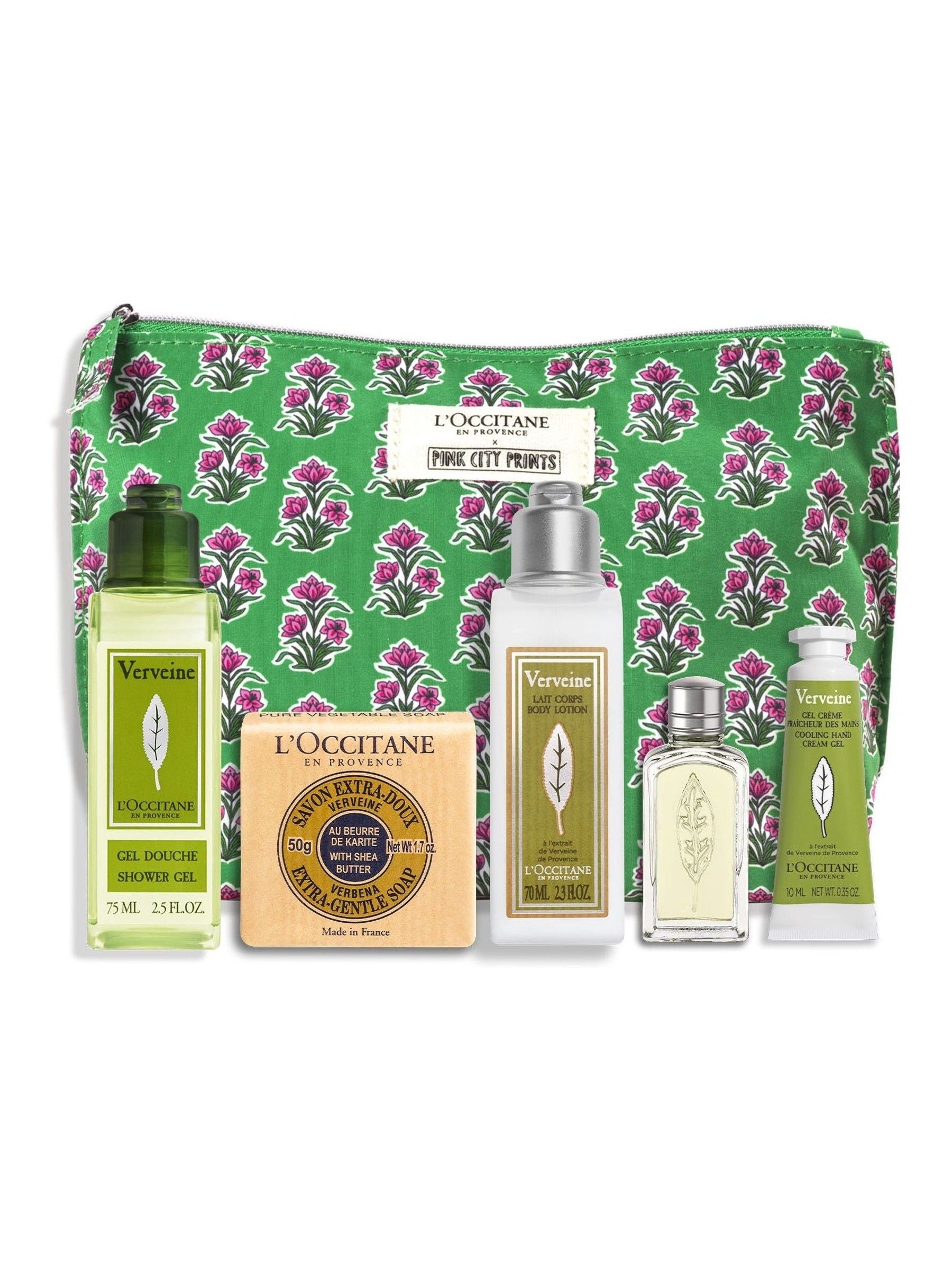 L'Occitane Verbena Discovery Collection x Pink City Prints Gift Set (Worth Over £34)