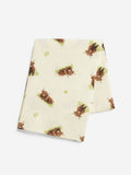 Wipe-clean cotton tablecloth with Hamish Highland cow print, imported from the UK