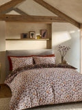 Natural black pumpkin reversible duvet cover and pillowcase set, imported from the UK