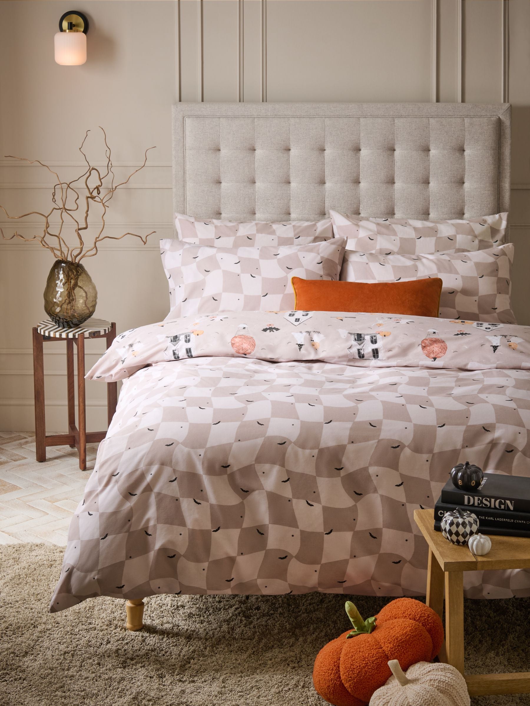 Halloween reversible duvet cover and pillowcase set, imported from the UK