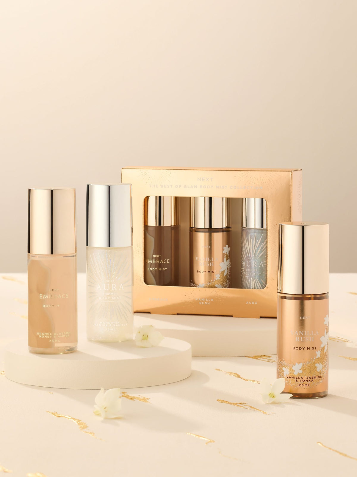Set of 3 Mini Travel Body Mists 75ml