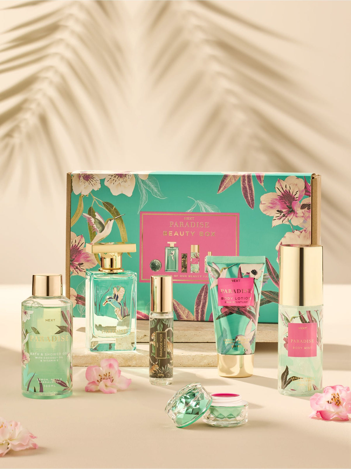 Paradise Beauty Box Gift Set with Paradise & Paradise Noir fragrances, imported from the UK