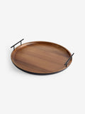 Brown Dark Bronx wood decorative tray - British product